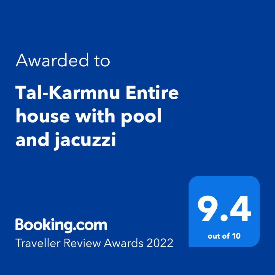 Tal-Karmnu Entire House With Private Heated Pool And Jacuzzi Villa Kirkop Dış mekan fotoğraf